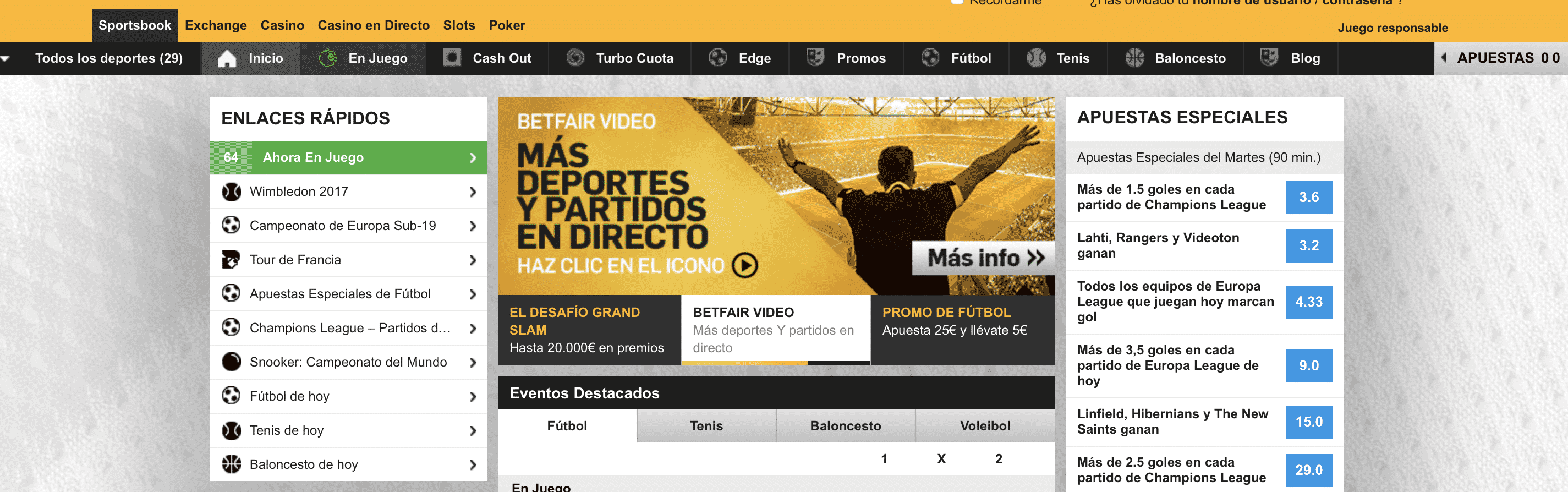 web de Betfair