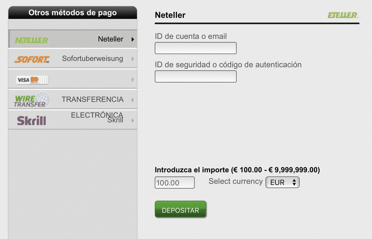 KeyStock métodos de pago