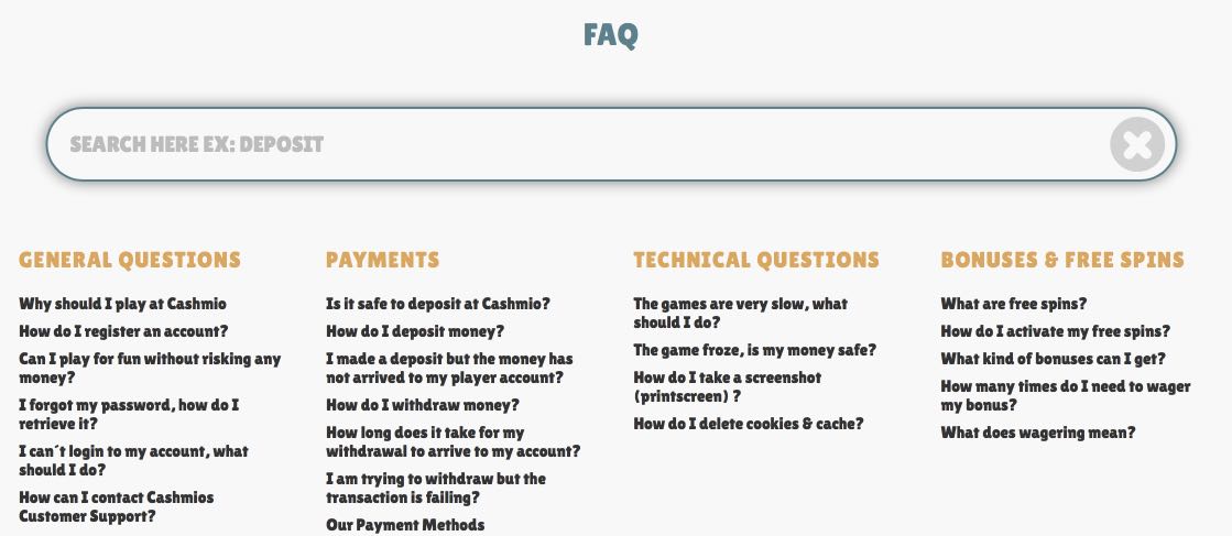 Cashmio FAQ