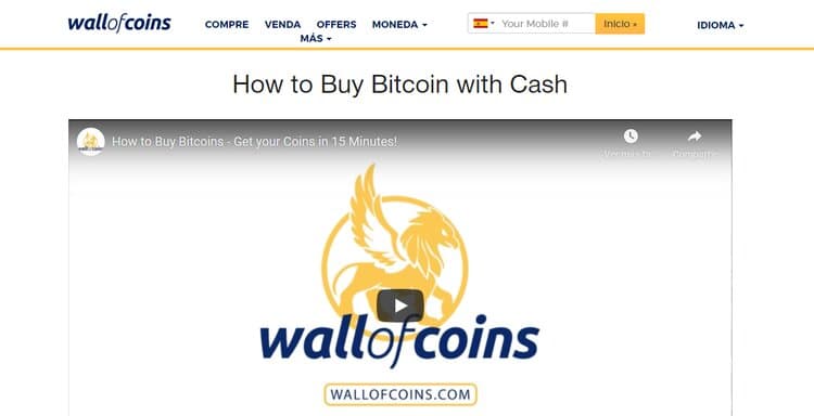 página de bienvenida wall of coins