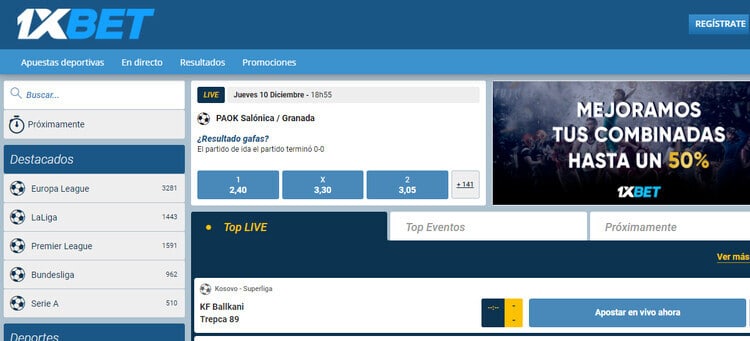 catálogo deportes 1xbet españa